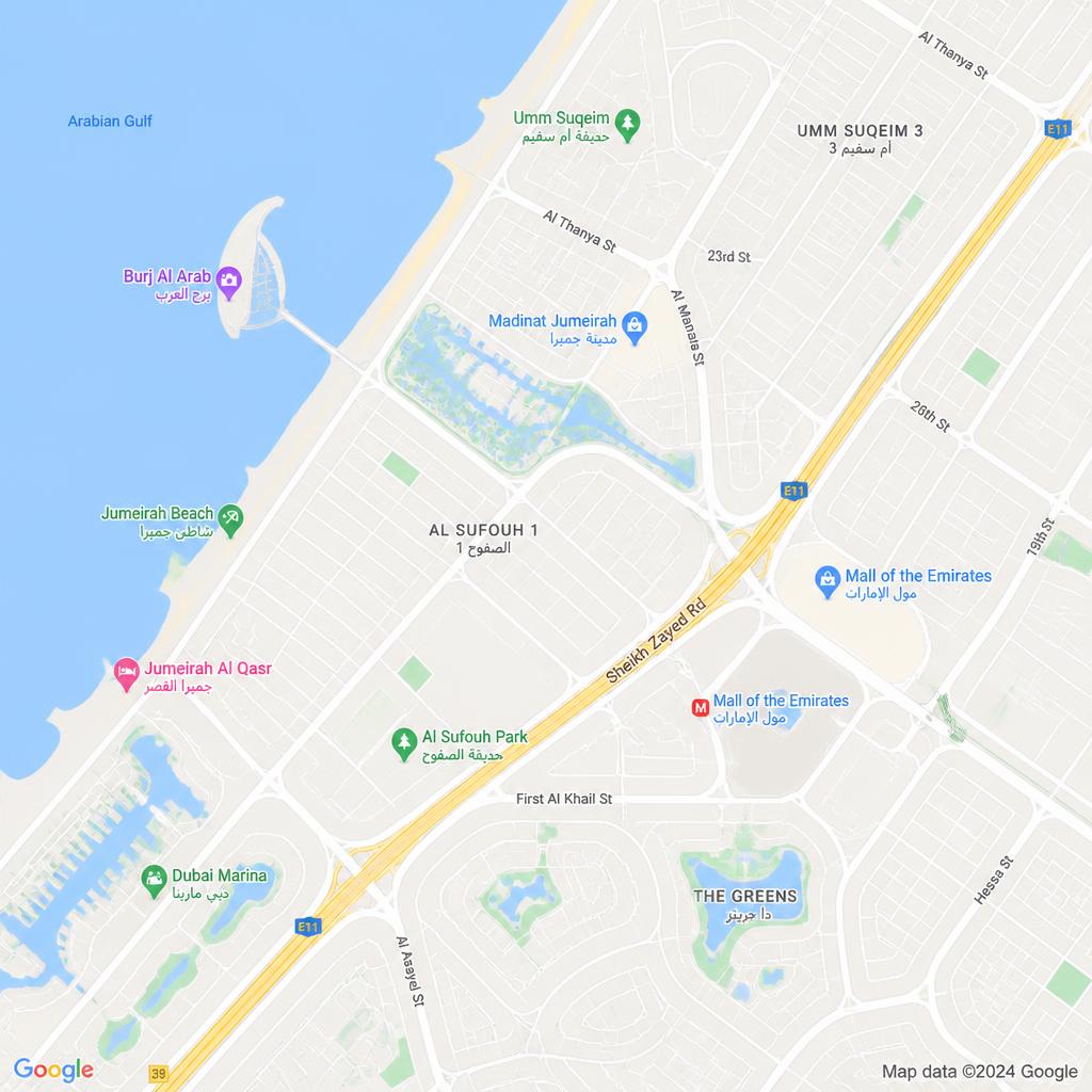 Map of holiday home locations