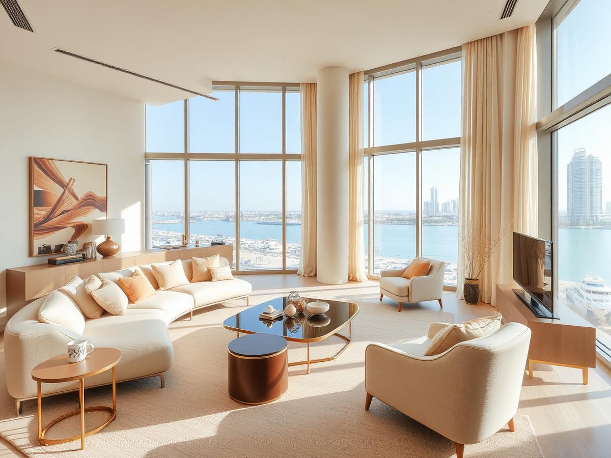 1BR Luxury Oasis - Dubai Marina living space