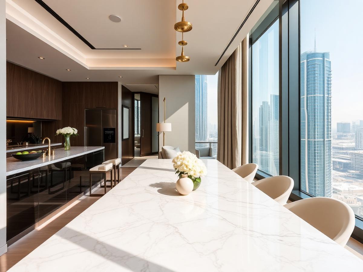 Burj View Penthouse - Downtown Dubai living space